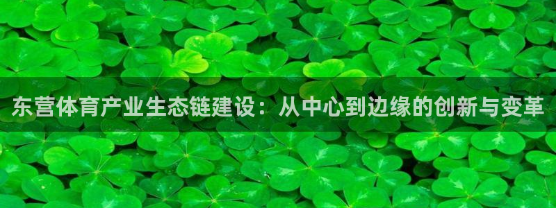 凯捷体育平台是正规平台吗知乎：东营体育产业生态链建设